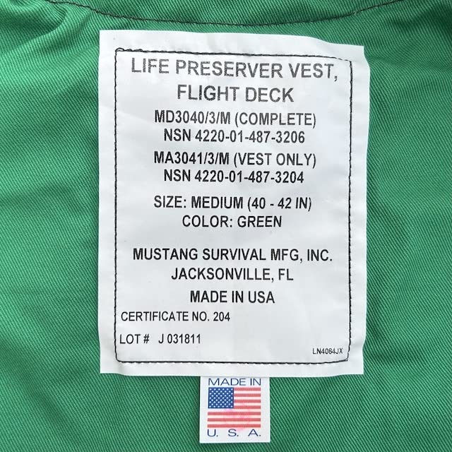 米軍　ライフジャケット　LIFE PRESERVER VEST グリーン　L Amazon.co.jp: 米軍 ライフジャケット LIFE PRESERVER VEST